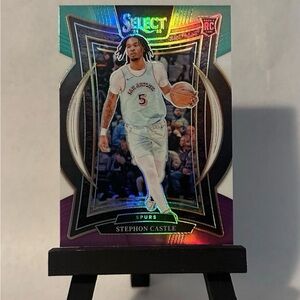 Panini Select Stephon Castle Holographic Teal Purple Silver RC